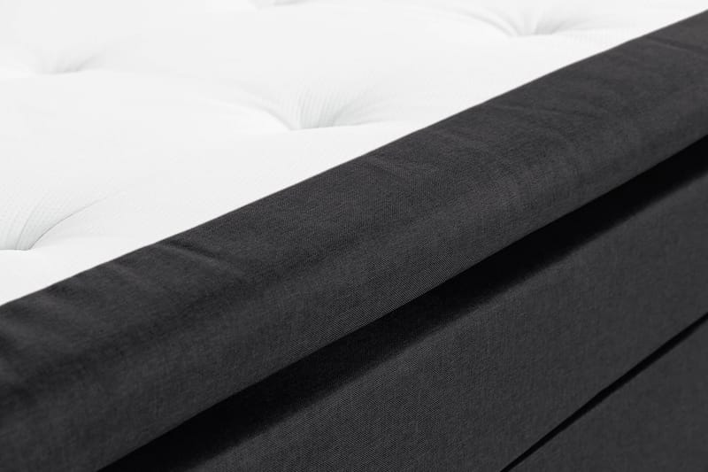 Scarlett Sengepakke 160x200 Skummadras - Dybt tuftet gavl Sort - Møbler - Senge - Kontinentalsenge