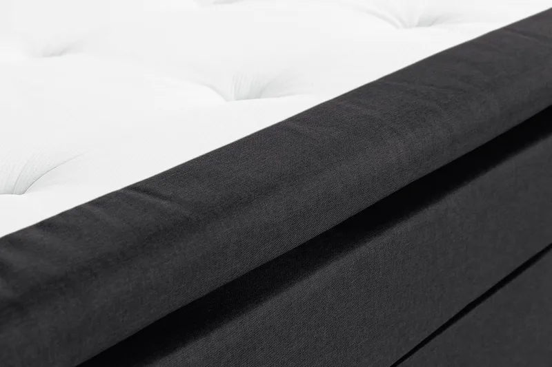 Scarlett Sengepakke 180x200 Latexmadras - Dybt tuftet gavl Sort - Møbler - Senge - Kontinentalsenge