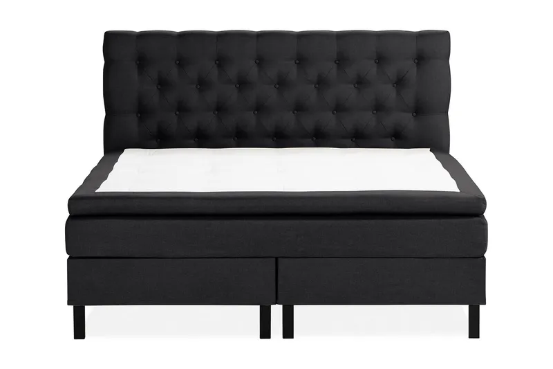 Scarlett Sengepakke 180x200 Latexmadras, Dybt tuftet gavl Sort