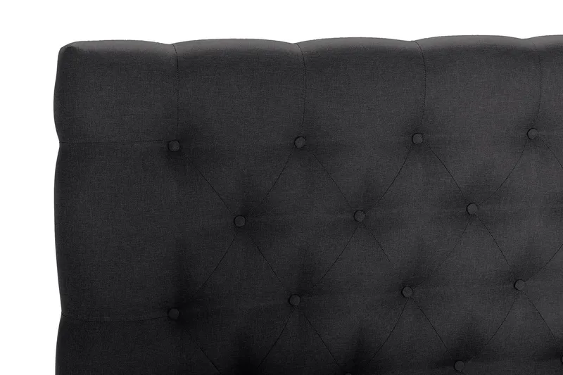 Scarlett Sengepakke 180x200 Latexmadras - Dybt tuftet gavl Sort - Møbler - Senge - Kontinentalsenge