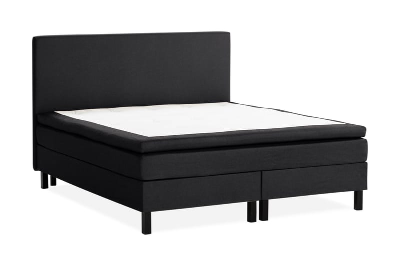 Scarlett Sengepakke 180x200 Skummadras - Glat gavl Sort - Møbler - Senge - Komplet sengepakke
