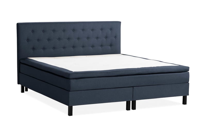 Scarlett Sengepakke 210x210 Latexmadras - Knappet gavl Blå - Møbler - Senge - Komplet sengepakke