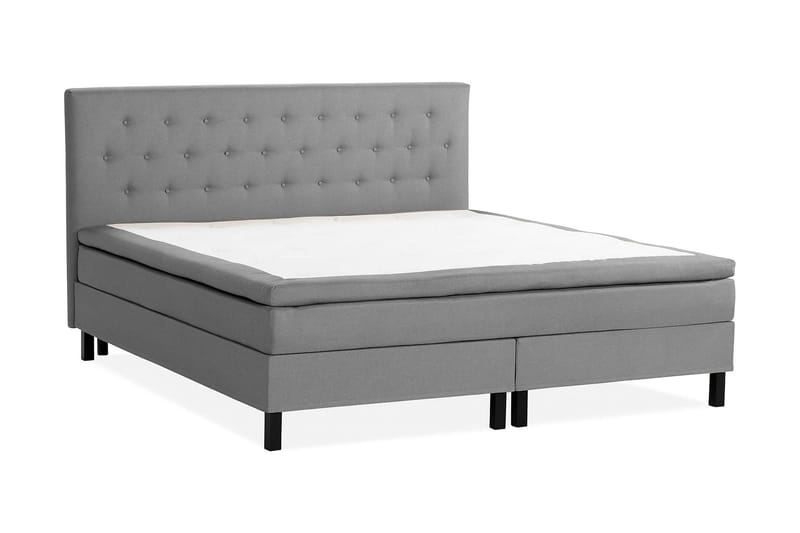 Scarlett Sengepakke 210x210 Latexmadras - Knappet gavl Grå - Møbler - Senge - Komplet sengepakke