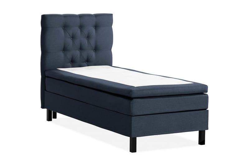 Scarlett Sengepakke 90x200 Latexmadras - Dybt tuftet gavl Blå - Møbler - Senge - Komplet sengepakke