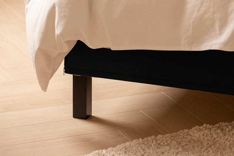 Scarlett Sengepakke 90x200 Memorymadras - Knappet gavl Sort - Møbler - Senge - Kontinentalsenge