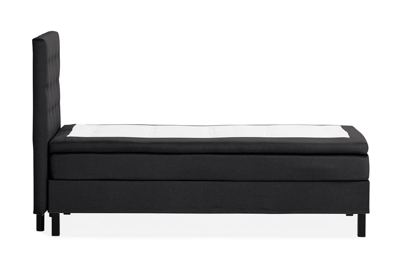 Scarlett Sengepakke 90x200 Memorymadras - Knappet gavl Sort - Møbler - Senge - Kontinentalsenge