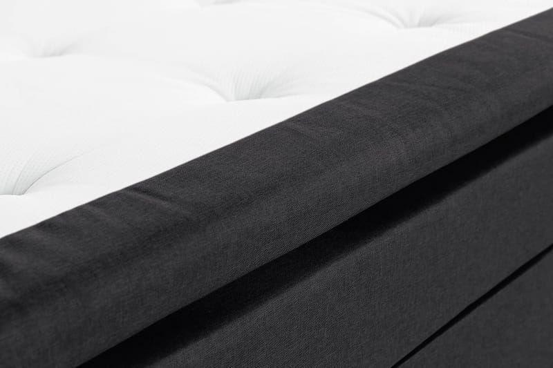 Scarlett Sengepakke 90x200 Memorymadras - Knappet gavl Sort - Møbler - Senge - Kontinentalsenge