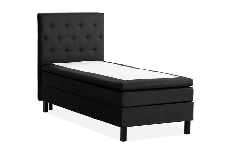 Scarlett Sengepakke 90x200 Memorymadras - Knappet gavl Sort - Møbler - Senge - Kontinentalsenge