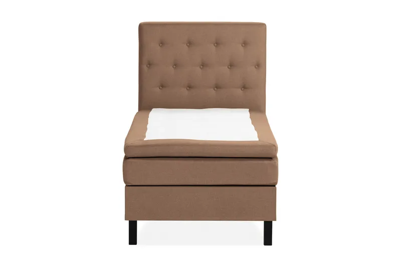 Scarlett Sengepakke 90x200 Skummadras - Knappet gavl Brun - Møbler - Senge - Kontinentalsenge