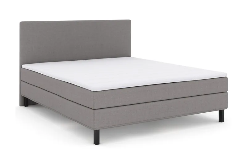 Select No 1 Komplet Sengepakke 180x200 - Lysegrå/Sort - Møbler - Senge - Kontinentalsenge