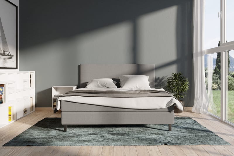 Select No 1 Komplet Sengepakke 180x200 - Lysegrå/Sort - Møbler - Senge - Komplet sengepakke