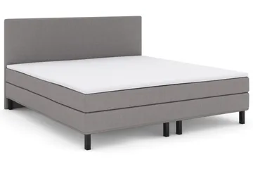 Select No 1 Komplet Sengepakke 210x210 - Lysegrå/Sort - Møbler - Senge - Kontinentalsenge