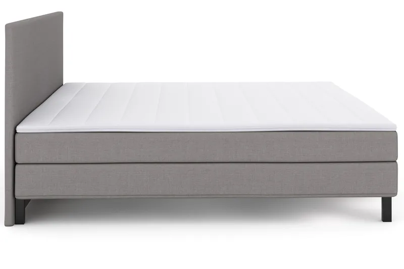 Select No 1 Komplet Sengepakke 210x210 - Lysegrå/Sort - Møbler - Senge - Kontinentalsenge