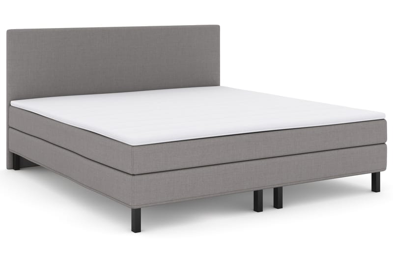 Select No 1 Komplet Sengepakke 210x210 - Lysegrå/Sort - Møbler - Senge - Komplet sengepakke