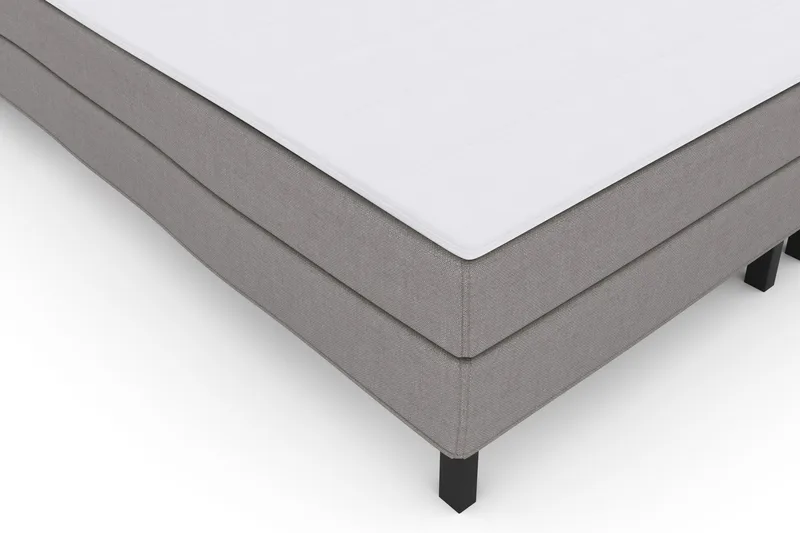 Select No 1 Komplet Sengepakke 210x210 - Lysegrå/Sort - Møbler - Senge - Kontinentalsenge