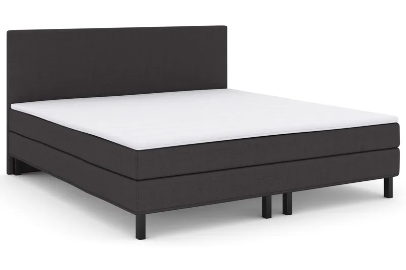 Select No 1 Komplet Sengepakke 210x210 - Mørkegrå/Sort - Møbler - Senge - Kontinentalsenge