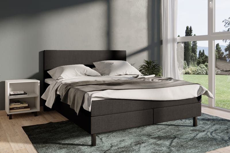 Select No 2 Komplet Sengepakke 160x200 - Mørkegrå/Sort - Komplet sengepakke - Kontinentalsenge - Dobbeltsenge