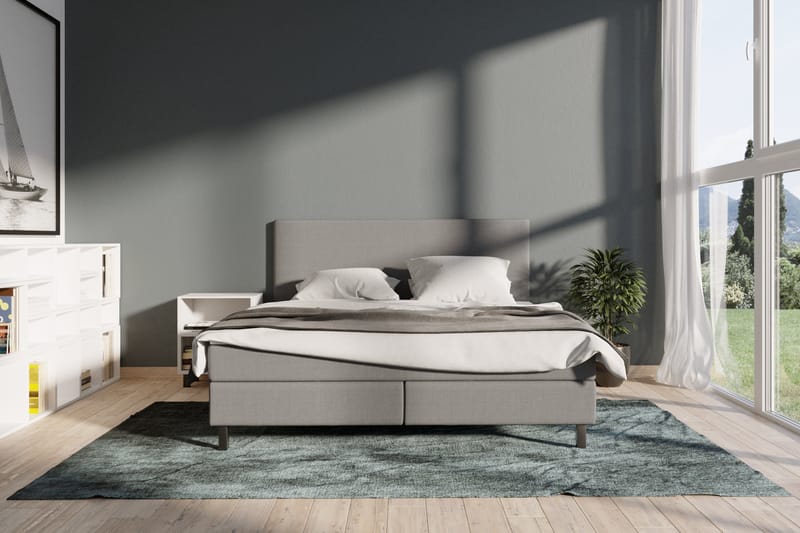 Select No 2 Komplet Sengepakke 180x200 - Lysegrå/Sort - Møbler - Senge - Komplet sengepakke