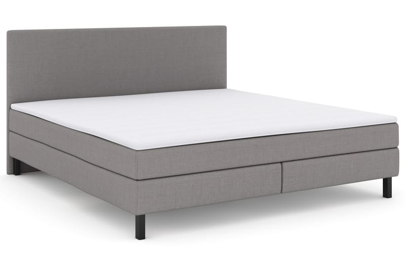 Select No 2 Komplet Sengepakke 210x210 - Lysegrå/Sort - Møbler - Senge - Kontinentalsenge