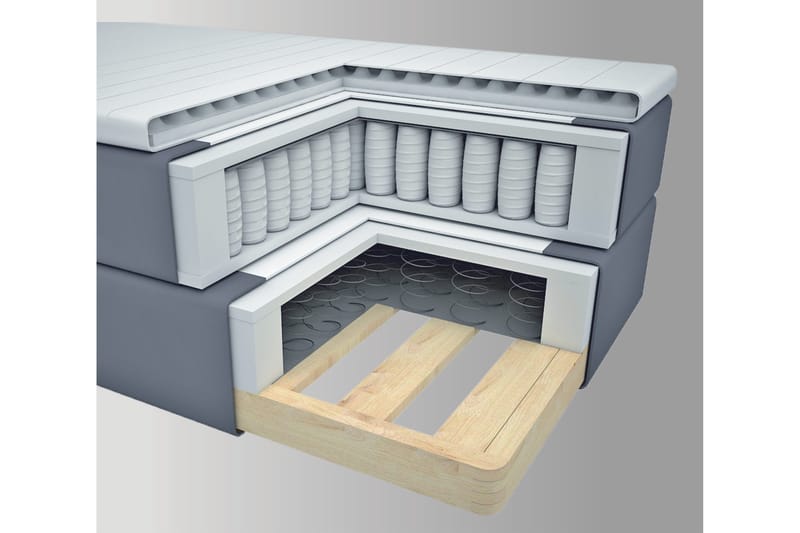 Select No 2 Kontinentalseng 210x210 - mørkegrå - Møbler - Senge - Kontinentalsenge