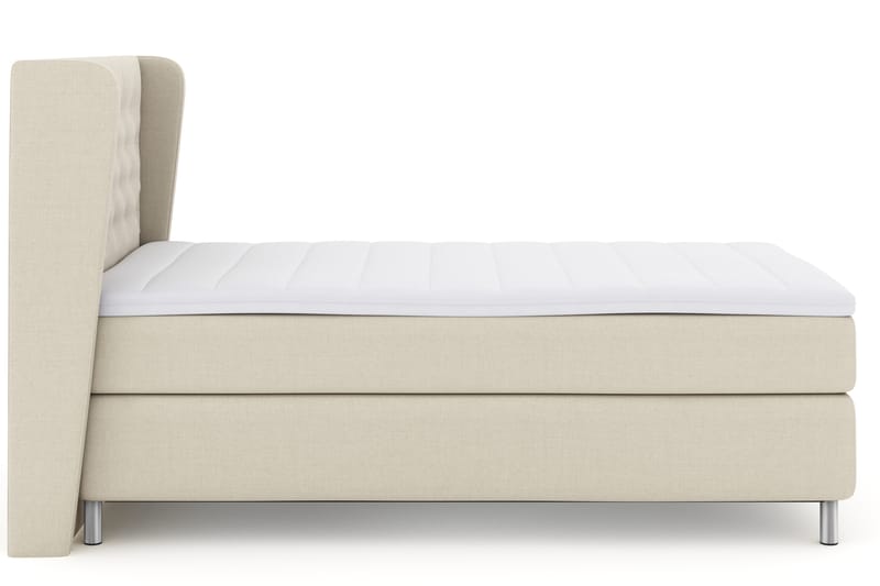 Select No 3 Komplet Sengepakke 120x200 Fast - Beige/Metal - Møbler - Senge - Komplet sengepakke