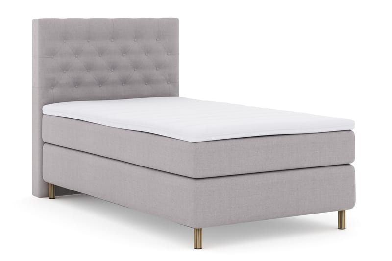 Select No 3 Komplet Sengepakke 120x200 Fast - Lysegrå/Kobber - Møbler - Senge - Kontinentalsenge