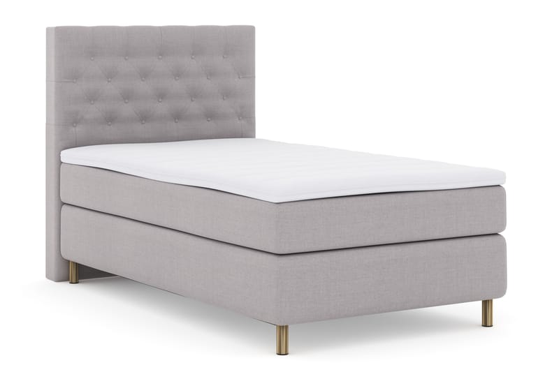 Select No 3 Komplet Sengepakke 120x200 Fast - Lysegrå/Kobber - Møbler - Senge - Komplet sengepakke