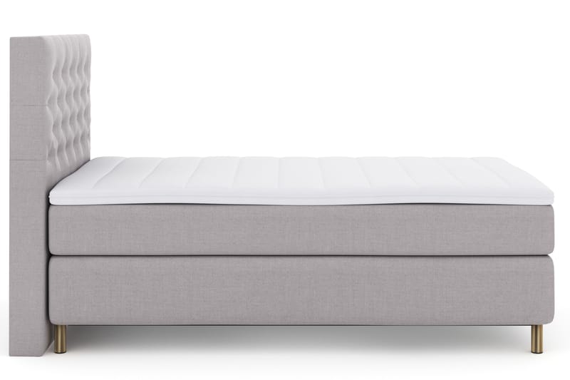 Select No 3 Komplet Sengepakke 120x200 Fast - Lysegrå/Kobber - Møbler - Senge - Komplet sengepakke