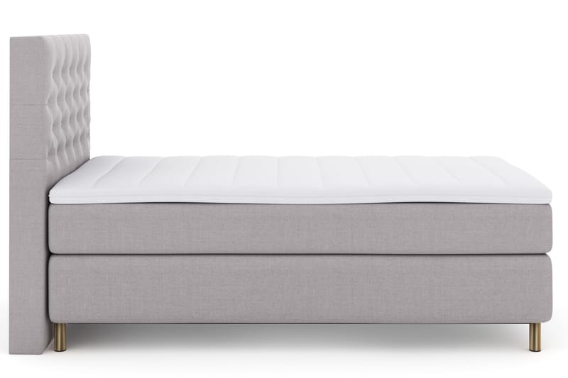 Select No 3 Komplet Sengepakke 120x200 Fast - Lysegrå/Kobber - Møbler - Senge - Kontinentalsenge