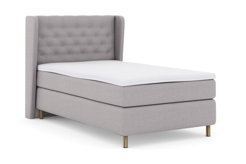 Select No 3 Komplet Sengepakke 120x200 Fast - Lysegrå/Kobber - Møbler - Senge - Komplet sengepakke