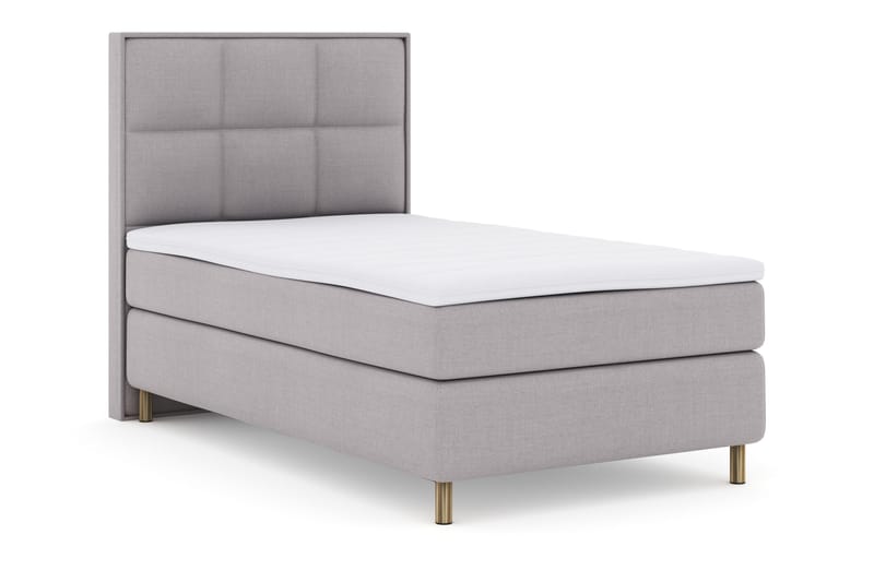 Select No 3 Komplet Sengepakke 120x200 Fast - Lysegrå/Kobber - Møbler - Senge - Kontinentalsenge