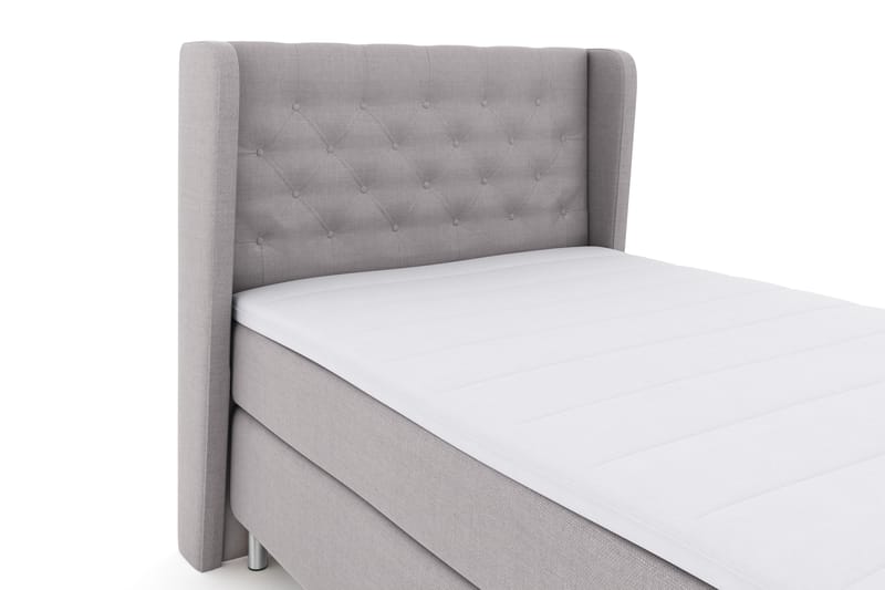 Select No 3 Komplet Sengepakke 120x200 Fast - Lysegrå/Metal - Møbler - Senge - Komplet sengepakke