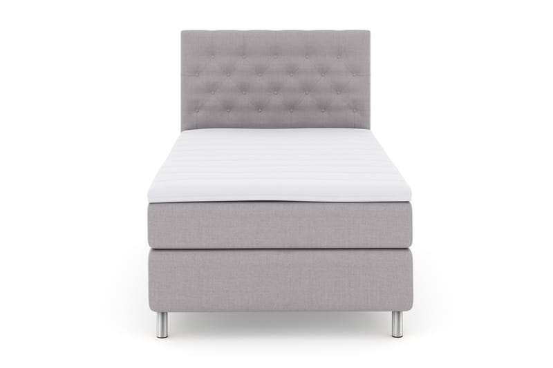 Select No 3 Komplet Sengepakke 120x200 Fast - Lysegrå/Metal - Møbler - Senge - Komplet sengepakke