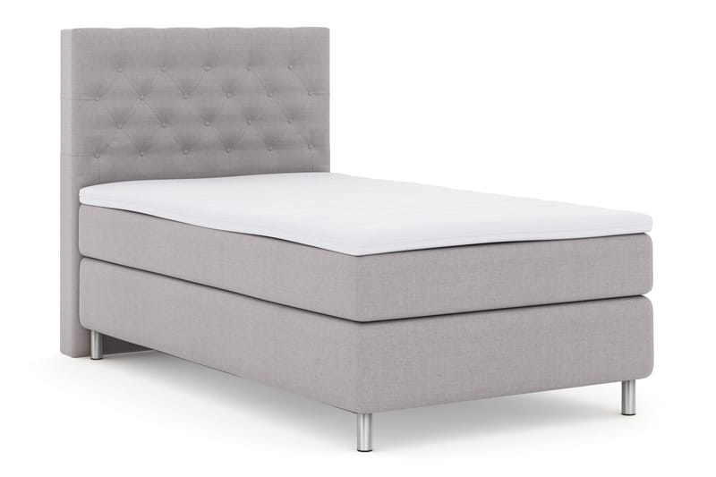 Select No 3 Komplet Sengepakke 120x200 Fast - Lysegrå/Metal - Møbler - Senge - Komplet sengepakke