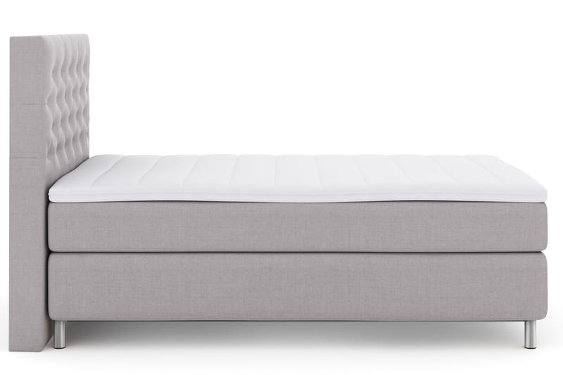 Select No 3 Komplet Sengepakke 120x200 Fast - Lysegrå/Metal - Møbler - Senge - Komplet sengepakke