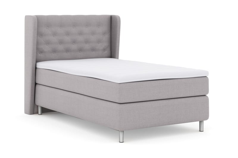 Select No 3 Komplet Sengepakke 120x200 Fast - Lysegrå/Metal - Møbler - Senge - Kontinentalsenge