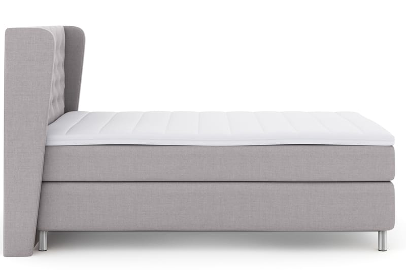Select No 3 Komplet Sengepakke 120x200 Fast - Lysegrå/Metal - Møbler - Senge - Komplet sengepakke