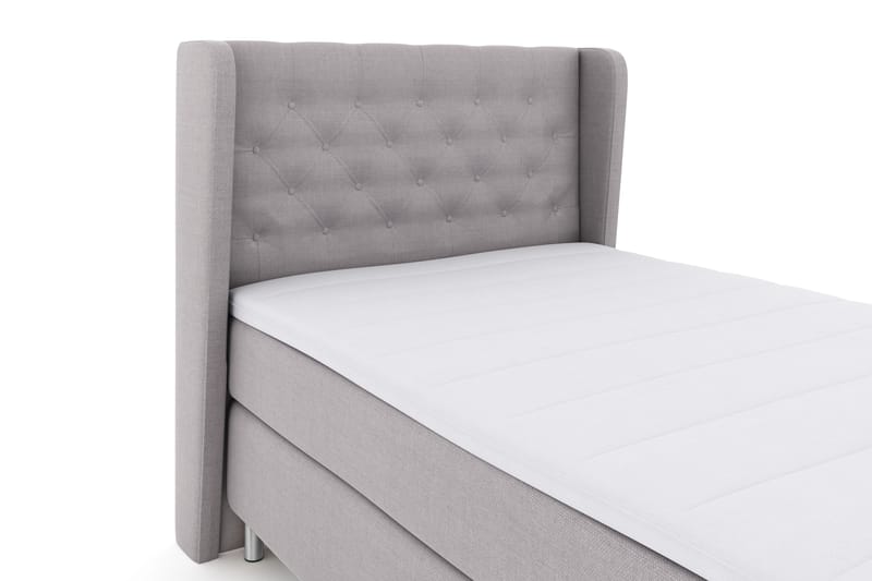 Select No 3 Komplet Sengepakke 120x200 Fast - Lysegrå/Metal - Møbler - Senge - Kontinentalsenge