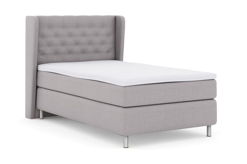 Select No 3 Komplet Sengepakke 120x200 Fast - Lysegrå/Metal - Møbler - Senge - Komplet sengepakke