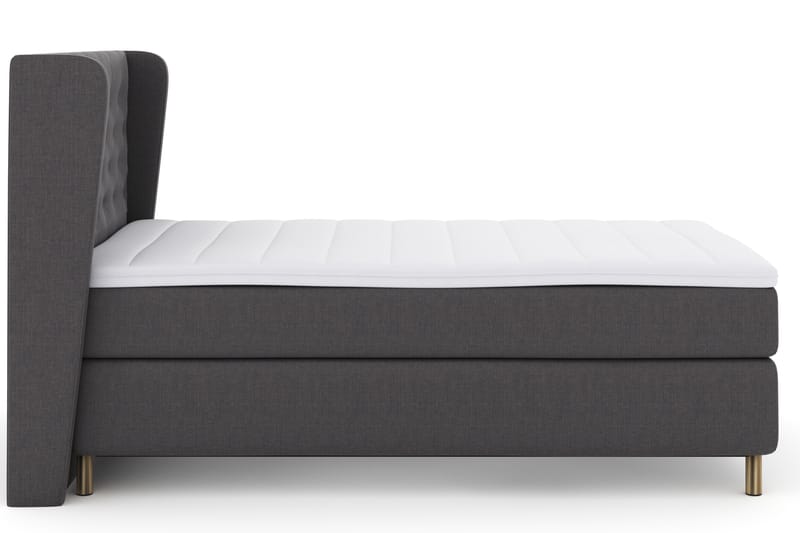 Select No 3 Komplet Sengepakke 120x200 Fast - Mørkegrå/Kobber - Møbler - Senge - Komplet sengepakke