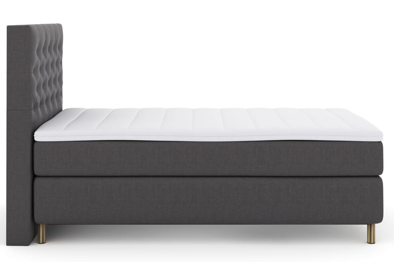 Select No 3 Komplet Sengepakke 120x200 Fast - Mørkegrå/Kobber - Møbler - Senge - Komplet sengepakke