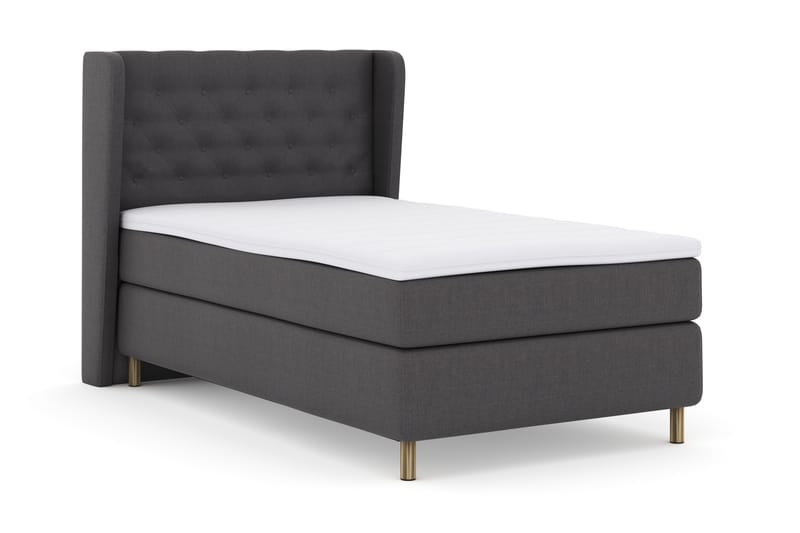Select No 3 Komplet Sengepakke 120x200 Fast - Mørkegrå/Kobber - Møbler - Senge - Komplet sengepakke