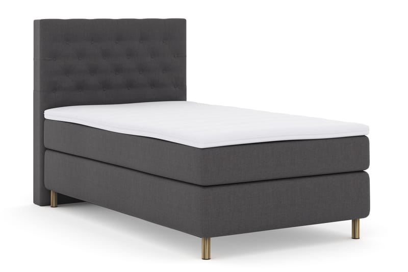 Select No 3 Komplet Sengepakke 120x200 Fast - Mørkegrå/Kobber - Møbler - Senge - Komplet sengepakke