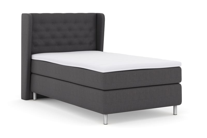 Select No 3 Komplet Sengepakke 120x200 Fast - Mørkegrå/Metal - Møbler - Senge - Komplet sengepakke