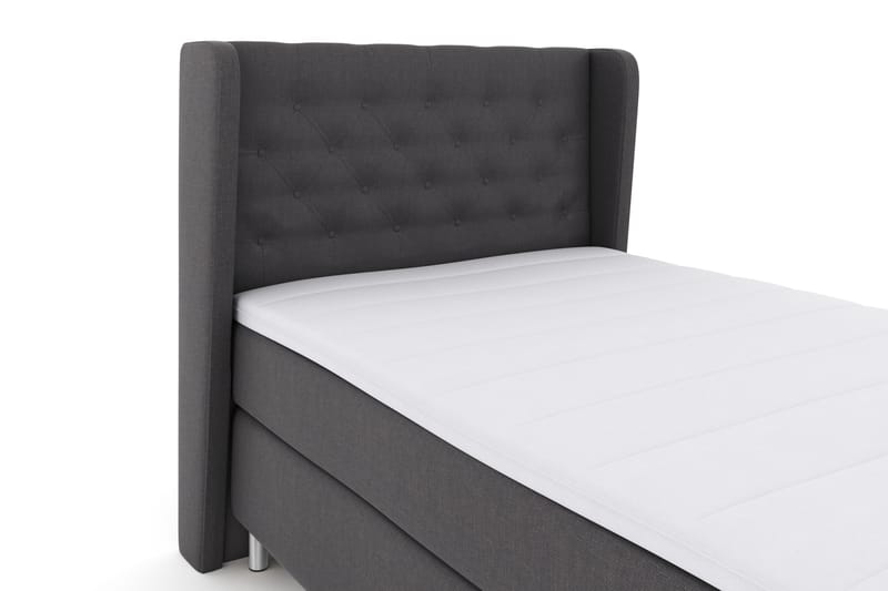 Select No 3 Komplet Sengepakke 120x200 Fast - Mørkegrå/Metal - Møbler - Senge - Komplet sengepakke
