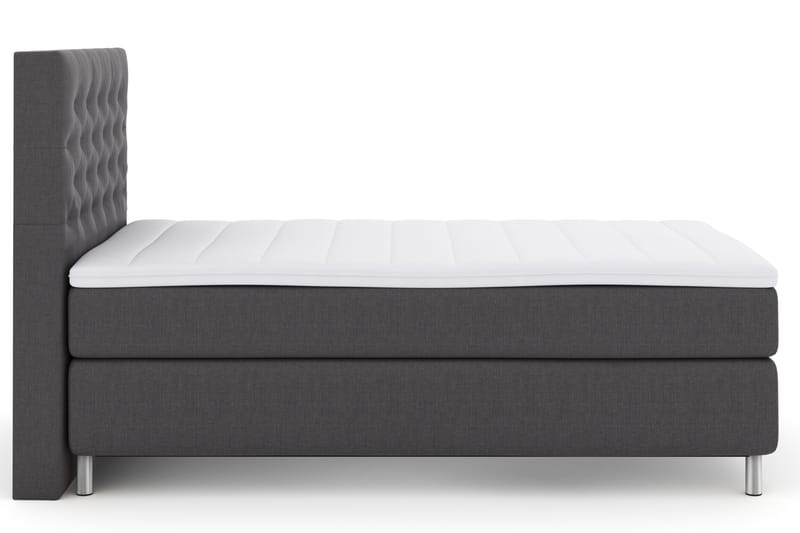 Select No 3 Komplet Sengepakke 120x200 Fast - Mørkegrå/Metal - Møbler - Senge - Komplet sengepakke