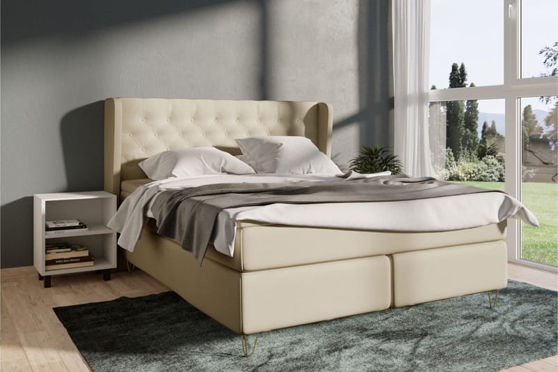 Select No 3 Komplet Sengepakke 140x200 Fast - Beige/Kobber - Møbler - Senge - Kontinentalsenge