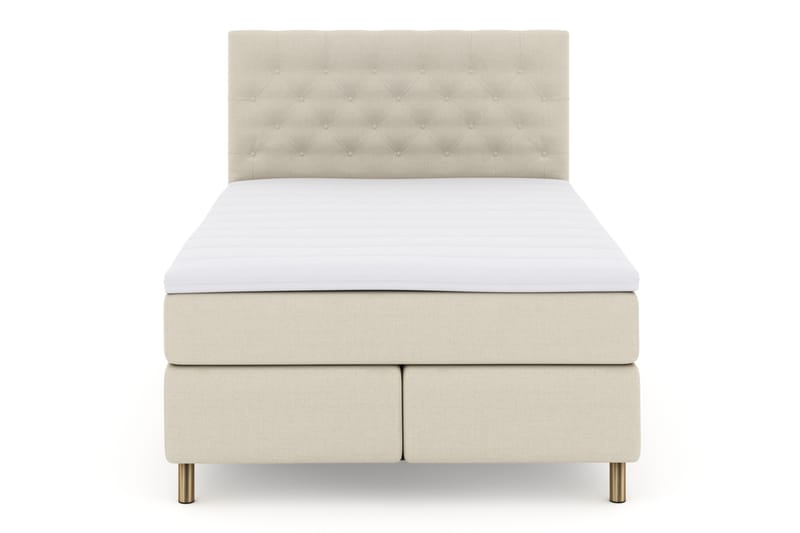 Select No 3 Komplet Sengepakke 140x200 Fast - Beige/Kobber - Møbler - Senge - Komplet sengepakke
