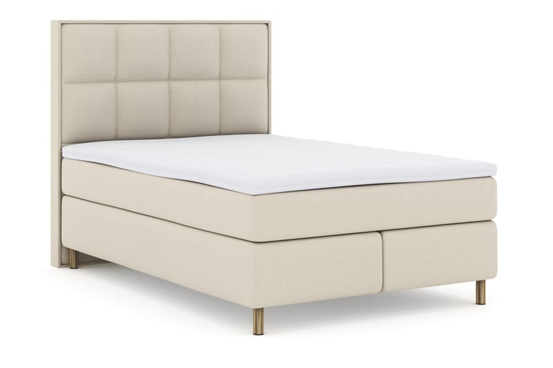 Select No 3 Komplet Sengepakke 140x200 Fast - Beige/Kobber - Møbler - Senge - Komplet sengepakke