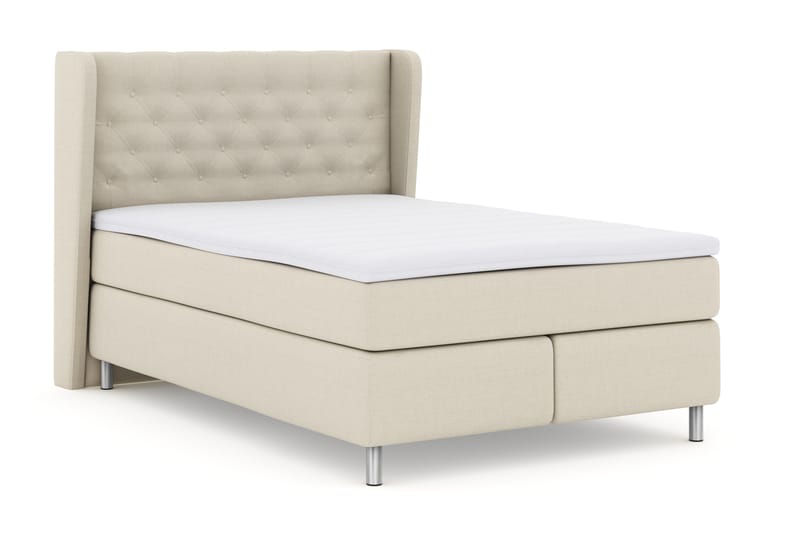 Select No 3 Komplet Sengepakke 140x200 Fast - Beige/Metal - Møbler - Senge - Komplet sengepakke